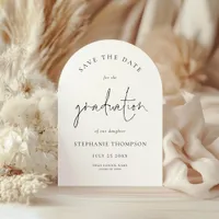 Minimalist Typography Graduation Save The Date Invitation