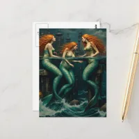 Mermaids Come To the Pier Once a Year Postcard