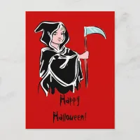 Young Grim Reaper Postcard