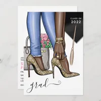 Fashion Girl Graduation Party Invitation