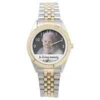 Custom photo memorial grandmother watch