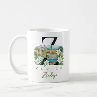 Zurich Monogram Letter Z Personalized Gift Coffee Mug