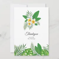 Aloha Tropical Luau Beach Wedding Thank You Card