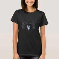 Skeleton Heart Hands Classic Design For Halloween T-Shirt