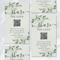 Wedding Photo Sharing Request QR Code Enclosure Card