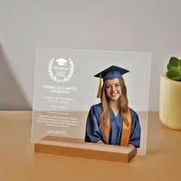  Custom Graduation Photo Laurel Wreath Acrylic Sign