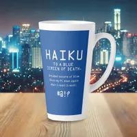 Funny Haiku to the Blue Screen of Death Latte Mug