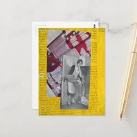 vintage ads for a vacuum and electronics postcard