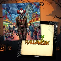 Happy Halloween | Spooky Clown Holiday Card