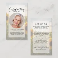 Memorial Prayer Card | Sunflowers