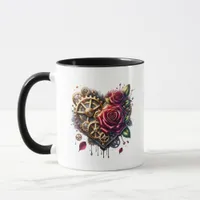 Steampunk Heart and Roses  Mug