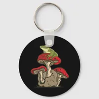 Frog  Mushroom Cottagecore Classic Keychain