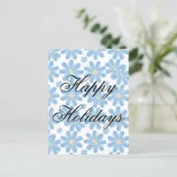 Blue Floral Pattern -