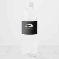 Don't Walk White Classic Skeleton Hands Hearts Water Bottle Label