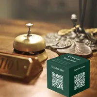 Welcome QR codes hotel restaurant table green Cube