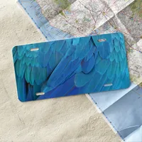 I'm blue - Macaw feathers License Plate