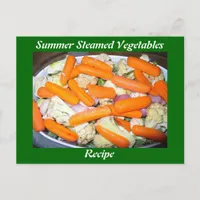 Summer Steamed Vegetables Recipe Postcard