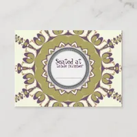 Abstract  Quirky Tulip Circle Table Place Card