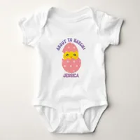 Personalized About To Hatch - Baby Girl Easter Baby Bodysuit