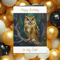 Happy Birthday Dad | Owl Themed  Card