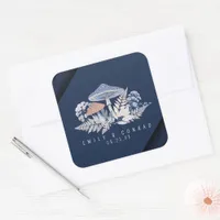 Wild & Whimsical Motif Wedding ID1110 Square Sticker