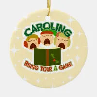 Christmas Caroling Ceramic Ornament