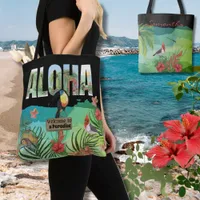 Personalized Aloha Tropical Paradise Double-Sided Tote Bag