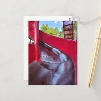 Red Slide in Burlington, Iowa Artistic Abstract  Postcard