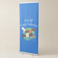 Stop Gang Violence Hands entwined Retractable Banner