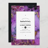 Vivid Ink Splash Bachelorette Party Invitation