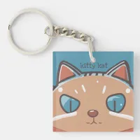 Kitty Cat Faced Keychain