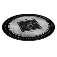 Elegant 25th Silver Wedding Anniversary Cutting Board