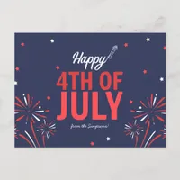 Star-Spangled Fourth of July Holiday Postcard