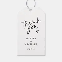 Thank You Tags for Favors Modern Wedding