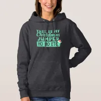 Funny Christmas Hoodie with Santa Hat & Quote