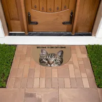 Welcome to Our Cat's Home Doormat