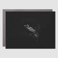 Crow, F-Caw-F Bird Retro Classic Car Magnet