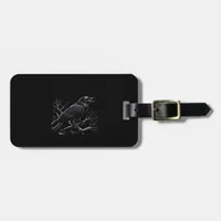Crow, F-Caw-F Funny Bird Minimal Clean Luggage Tag