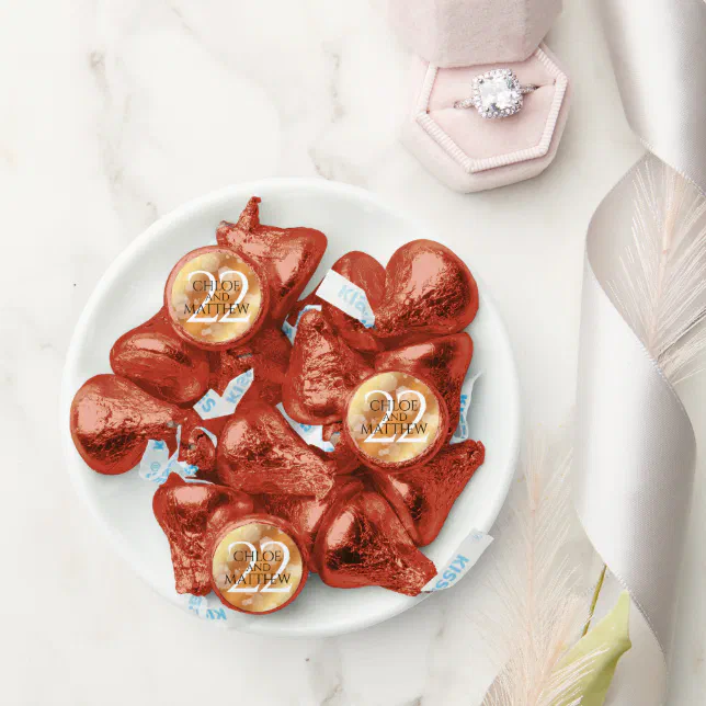 Elegant 22nd Copper Wedding Anniversary Hershey®'s Kisses®