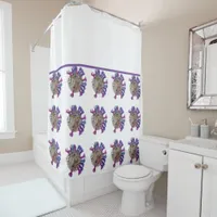 Shower Curtain - Purple Finned Fish