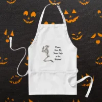 Skeleton Praying Halloween Apron