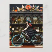 Witch on a Bicycle Postcard