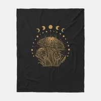 Aesthetic Mushroom Cottage Goblincore Fleece Blanket