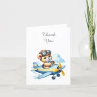 Flying Teddy Bear Thank You Note Card