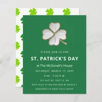 Budget Simple Shamrock St Patricks Day Invitation