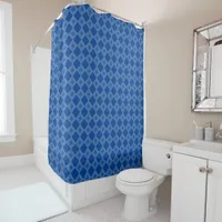 Decorative Geometric coastal Diamond Boho Print Shower Curtain