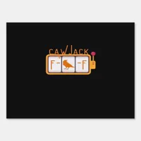 F-Caw-F Jackpot Retro Graphic Sign