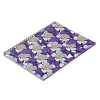 Columbine Flower Pattern Notebook