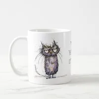 Pretending to Listen Face Whimsical Cat Work Humor Coffee Mug