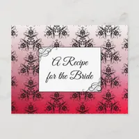 A Recipe For the Bride Wedding Recipe Card